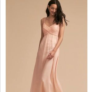[BHLDN] Anthro Brigitte Blush Bridesmaid Dress, XS